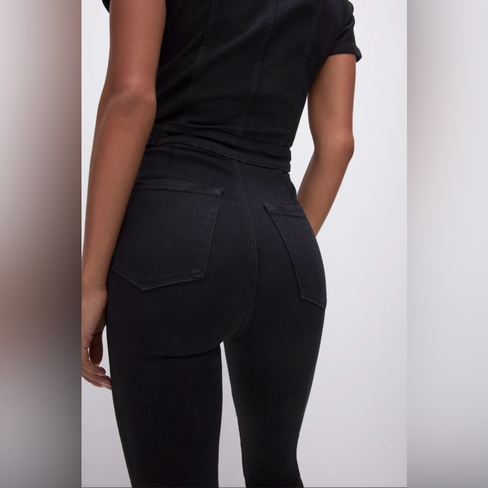 Good American fit for success black denim jumpsuit - Picture 13 of 14